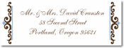 Name Doodles - Rectangle Address Labels/Stickers (Hampstead Brown)